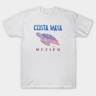 Costa Maya, Mexico, Gliding Sea Turtle T-Shirt